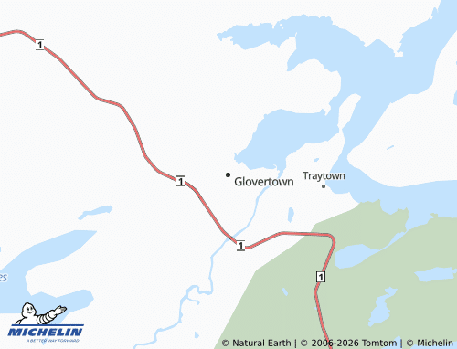 Mappa MICHELIN Glovertown - ViaMichelin