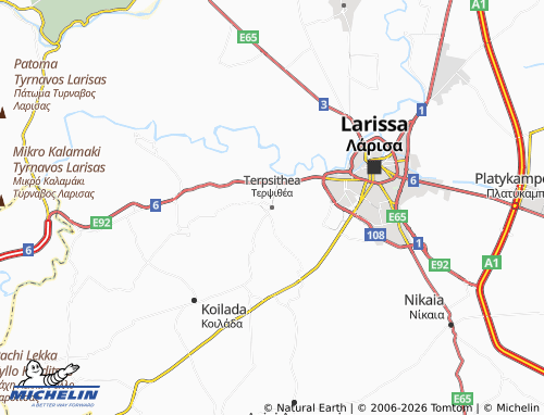 MICHELIN Terpsithea map - ViaMichelin