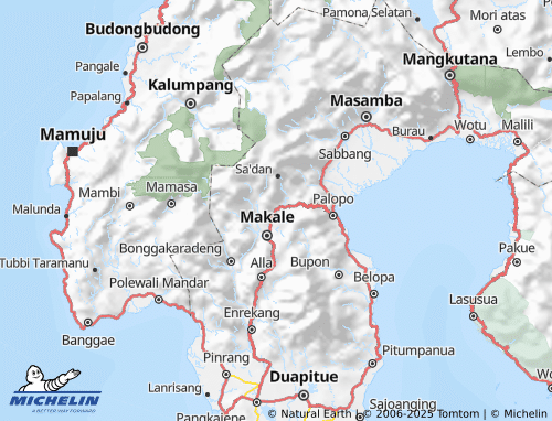 MICHELIN Toraja Utara map - ViaMichelin