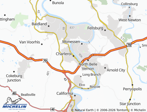 Kaart MICHELIN Charleroi - ViaMichelin