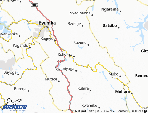 Mapa MICHELIN Rukomo - ViaMichelin