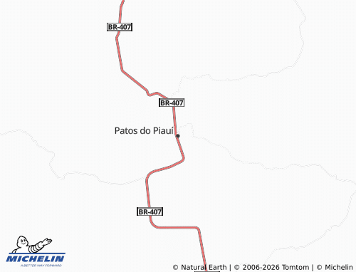 MICHELIN Patos do Piauí map - ViaMichelin