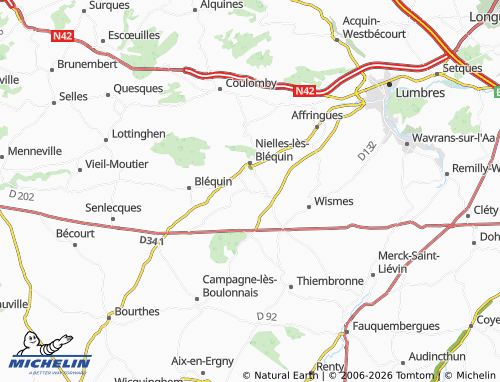 MICHELIN Vaudringhem map - ViaMichelin