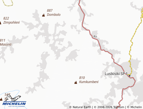 MICHELIN-Landkarte Mthinde - ViaMichelin