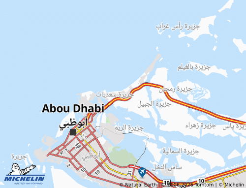 MICHELIN Al Saadiyat Island map - ViaMichelin
