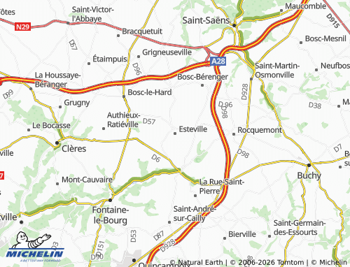 Mapa MICHELIN Esteville - ViaMichelin