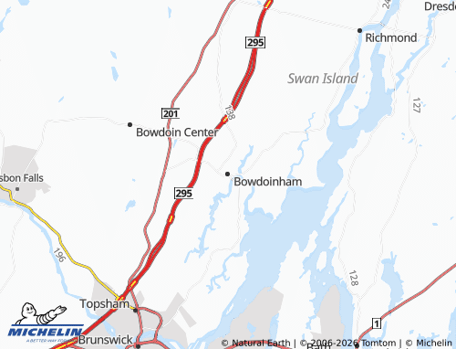 Carte MICHELIN Bowdoinham - ViaMichelin
