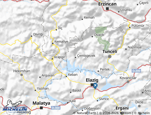 MICHELIN-Landkarte Çemişgezek - ViaMichelin