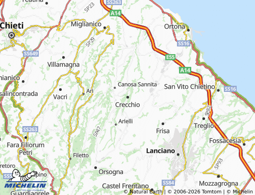 Mapa MICHELIN Crecchio - ViaMichelin