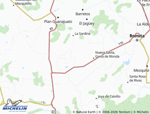 Mappa MICHELIN San Vicente de Tuna Agria - ViaMichelin