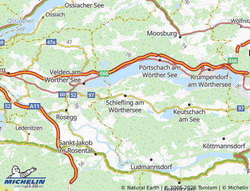 Kaart MICHELIN Schiefling am Wörthersee - ViaMichelin