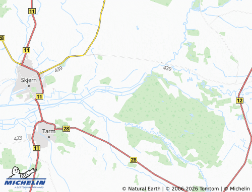 Mappa MICHELIN Gjaldbæk - ViaMichelin