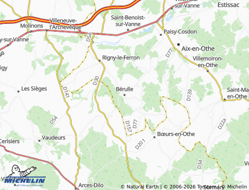 Carte MICHELIN Bérulle - ViaMichelin
