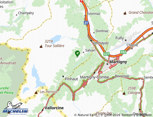 MICHELIN-Landkarte Les Marécottes - ViaMichelin