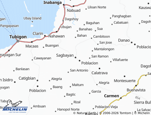 MICHELIN Sagbayan map - ViaMichelin