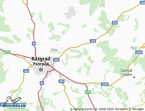 MICHELIN Nedoklan map - ViaMichelin