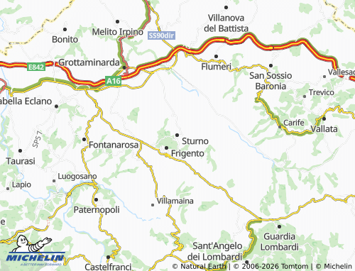 MICHELIN Sturno map - ViaMichelin