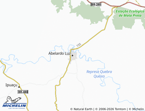 Mapa MICHELIN Abelardo Luz - ViaMichelin