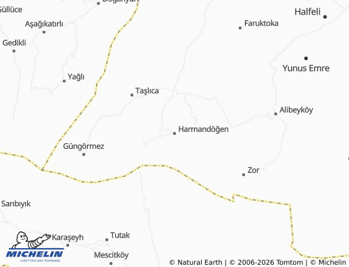 MICHELIN Harmandöğen map - ViaMichelin