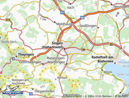 MICHELIN Singen (Hohentwiel) map - ViaMichelin