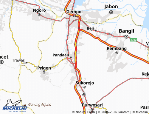 MICHELIN Kutorejo map - ViaMichelin
