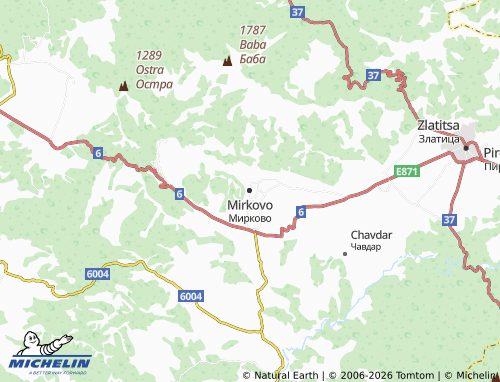 Mapa MICHELIN Mirkovo - ViaMichelin