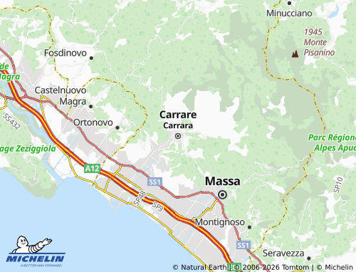 Mapa MICHELIN Carrara - ViaMichelin