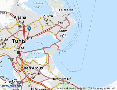 Carte MICHELIN La Goulette - ViaMichelin