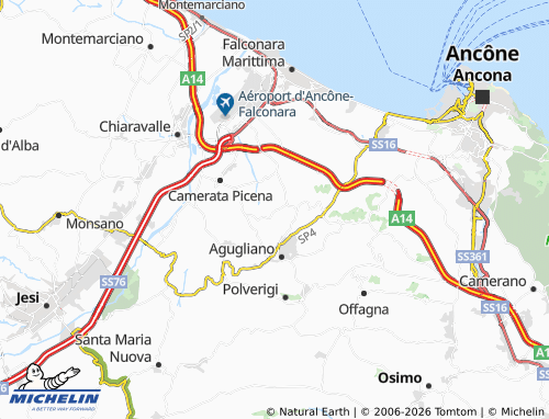 MICHELIN Castel d'Emilio map - ViaMichelin