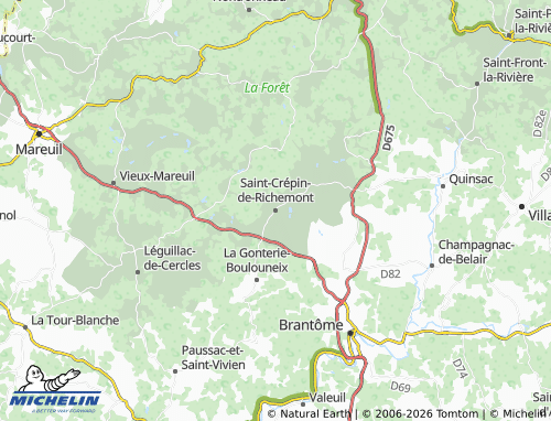 MICHELIN Saint-Crépin-de-Richemont map - ViaMichelin