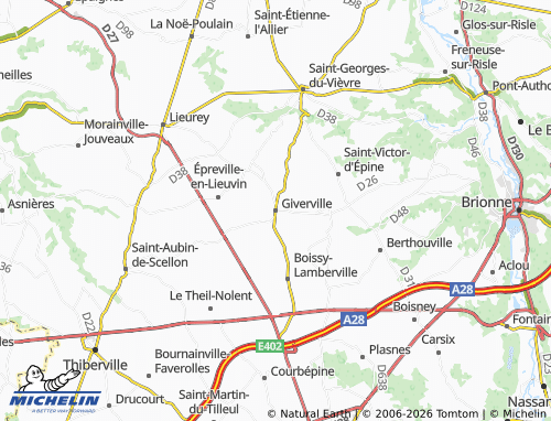 MICHELIN Giverville map - ViaMichelin