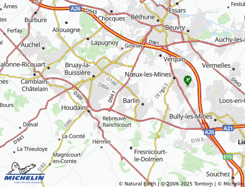 MICHELIN Ruitz map - ViaMichelin