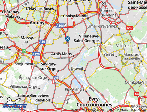 Carte MICHELIN Athis-Mons - ViaMichelin