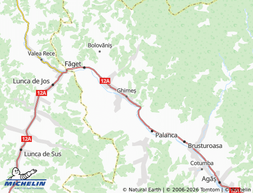 MICHELIN Ghimeș map - ViaMichelin