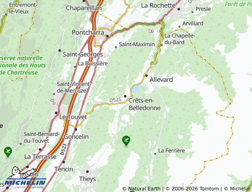 MICHELIN Saint-Pierre-d'Allevard map - ViaMichelin