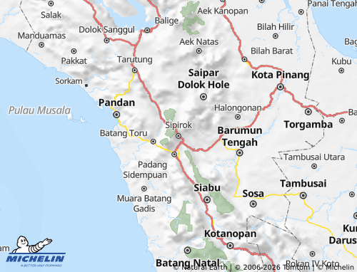 MICHELIN Tapanuli Selatan map - ViaMichelin