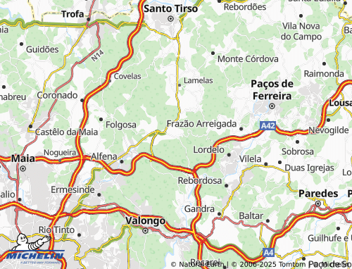 MICHELIN Agrela map - ViaMichelin