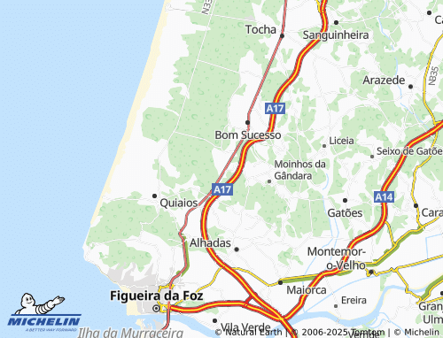 MICHELIN Casal Novo de Quiaios map - ViaMichelin