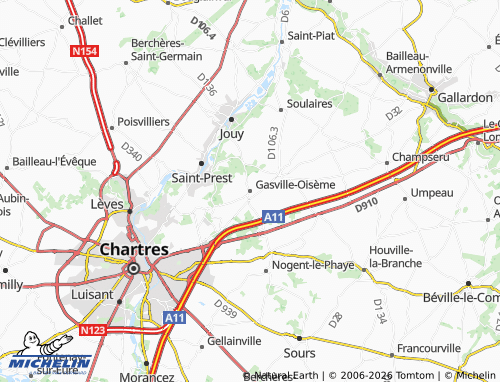 MICHELIN Gasville-Oisème map - ViaMichelin