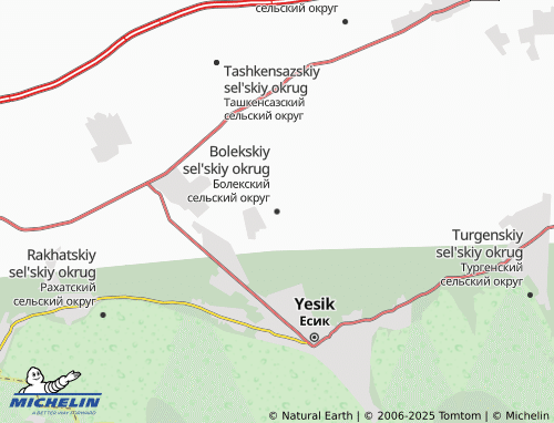 MICHELIN Bolekskiy sel'skiy okrug map - ViaMichelin