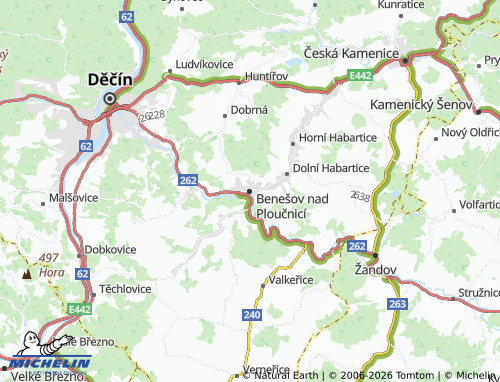 Mappa MICHELIN Benešov nad Ploučnicí - ViaMichelin