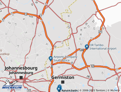Kaart MICHELIN Greenstone Hill Extension 28 - ViaMichelin