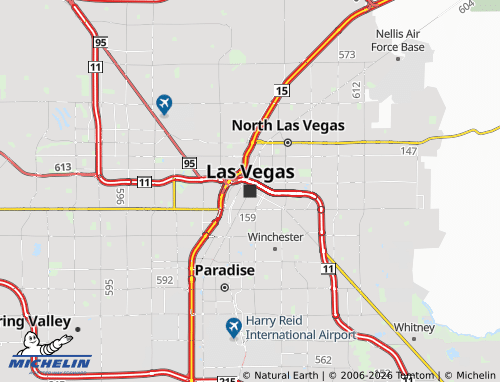 Mappa MICHELIN Las Vegas - ViaMichelin