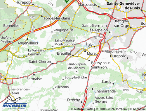 Mapa MICHELIN Breuillet - ViaMichelin