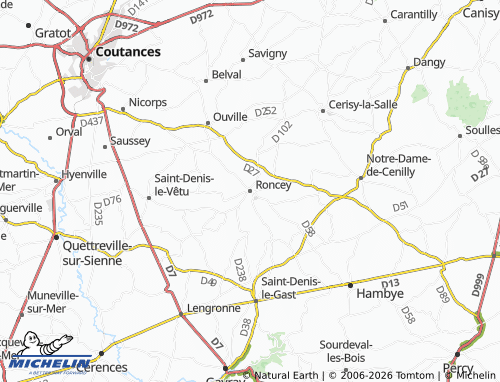 Mappa MICHELIN Roncey - ViaMichelin
