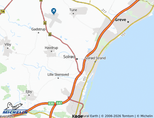 MICHELIN Solrød map - ViaMichelin