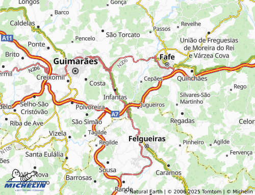 MICHELIN Fareja map - ViaMichelin