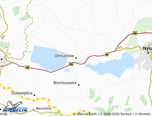 MICHELIN Otmuchów map - ViaMichelin