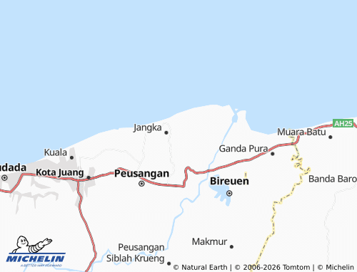 MICHELIN Bada Barat map - ViaMichelin