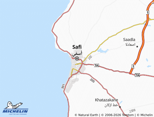 MICHELIN Safi map - ViaMichelin